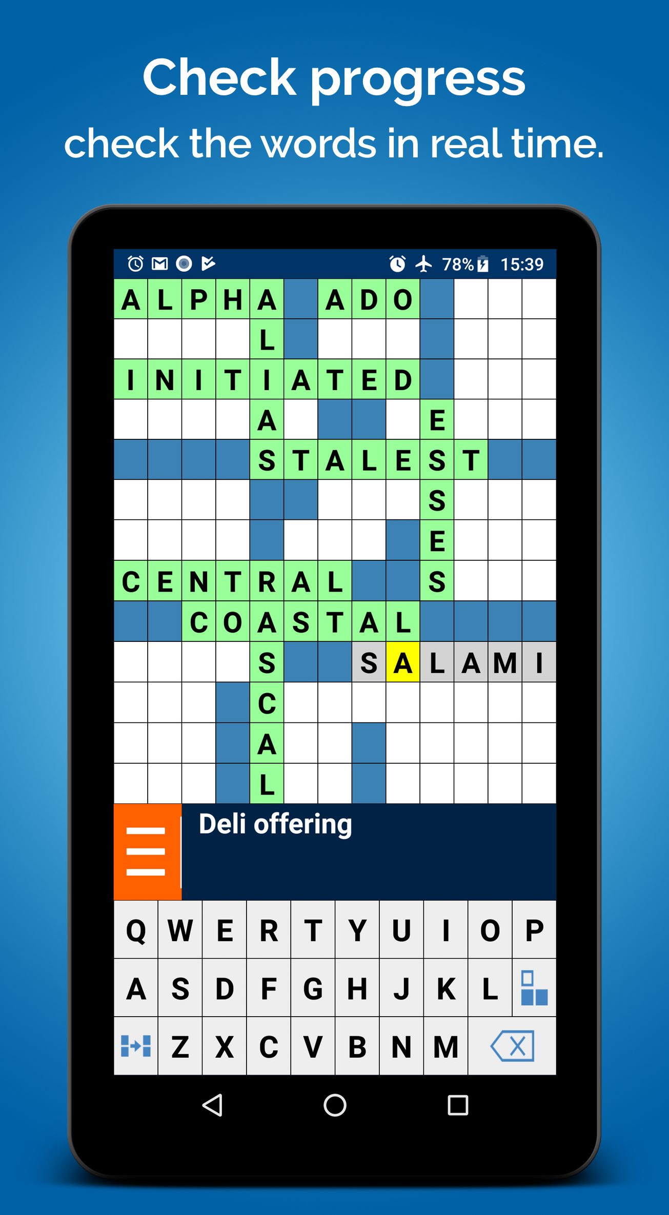 Cuplikan Layar Game Crossword Puzzle