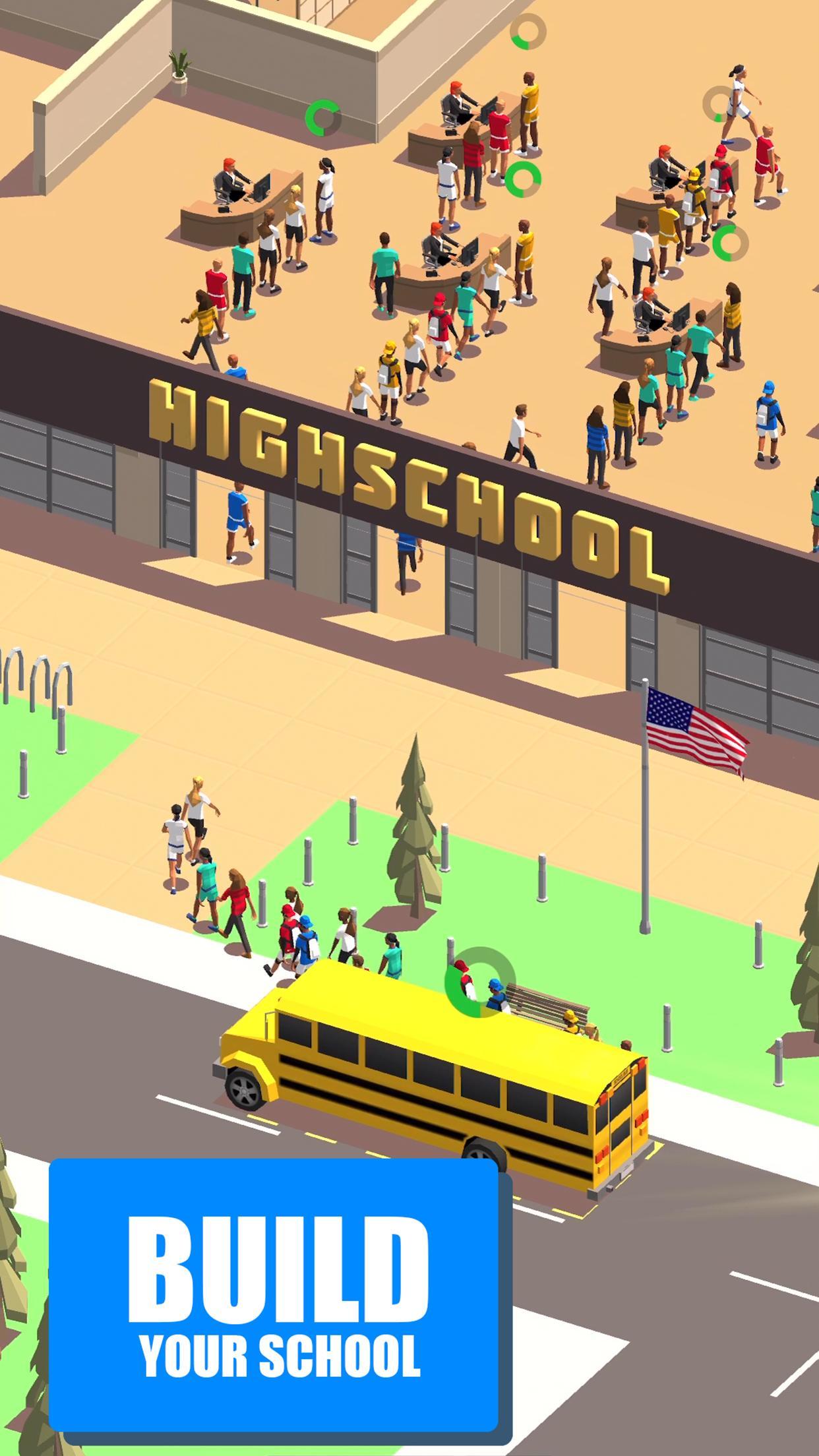 Screenshot 1 of Idle School 3d - 大亨遊戲 2.0.0