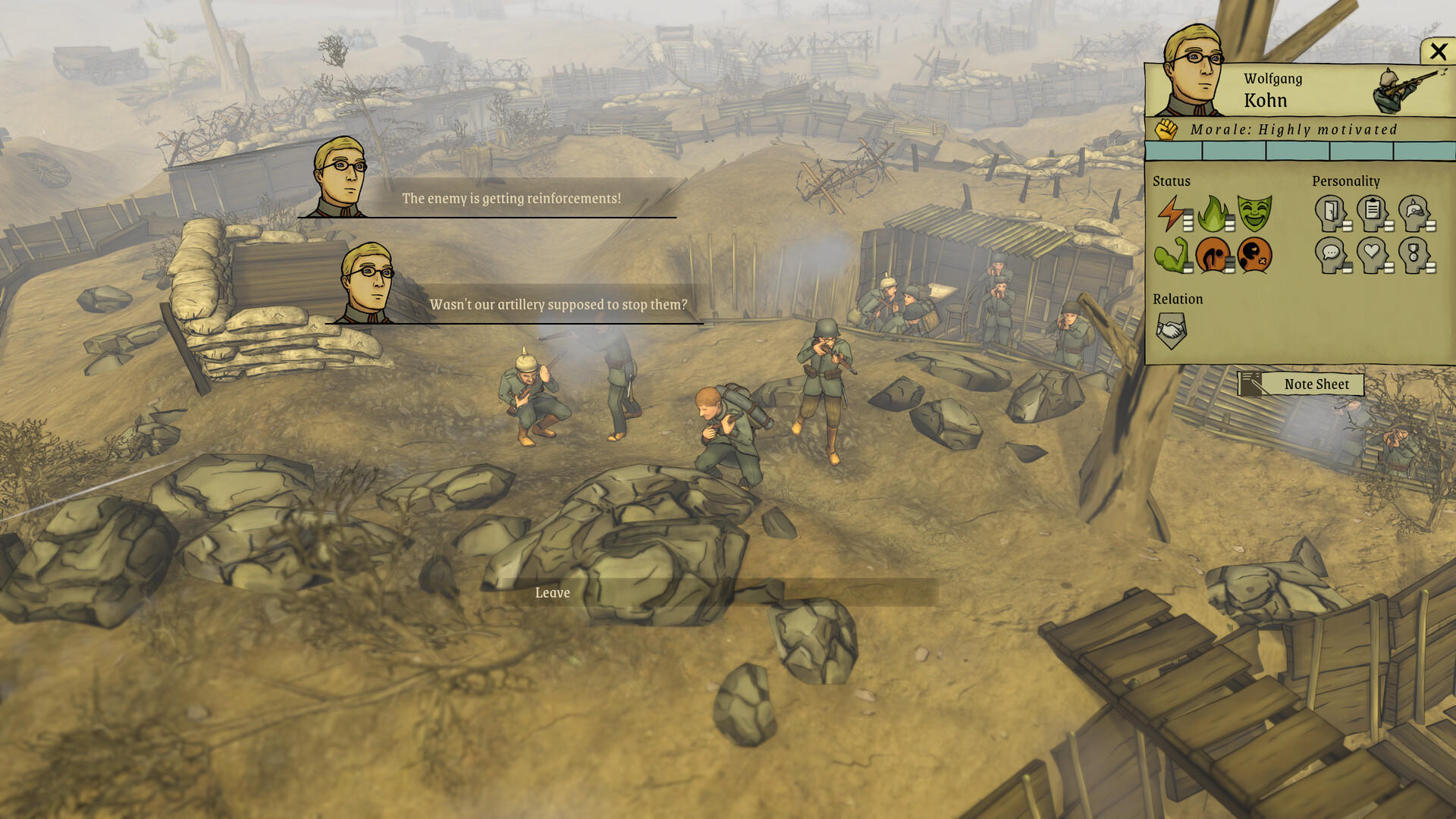 All Quiet in the Trenches ภาพหน้าจอเกม