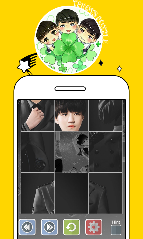 Скриншот игры TFBOYS Puzzle Game 🍀