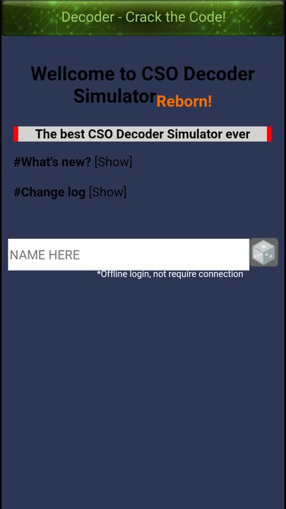 Screenshot 1 of CSO Code Box Simulator 15.0.0.0