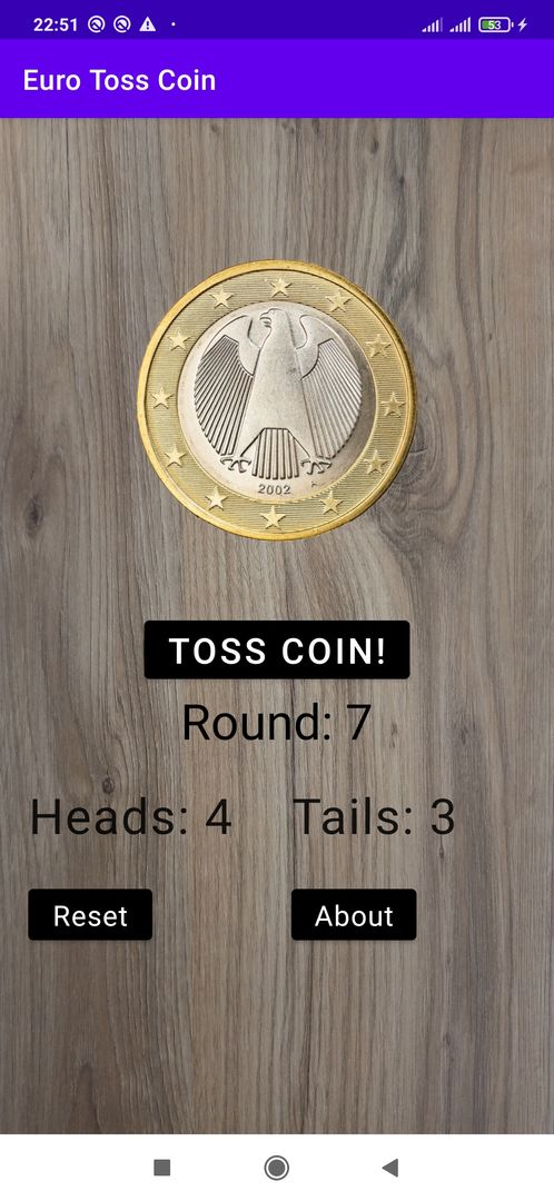 Screenshot of Euro Toss Coin