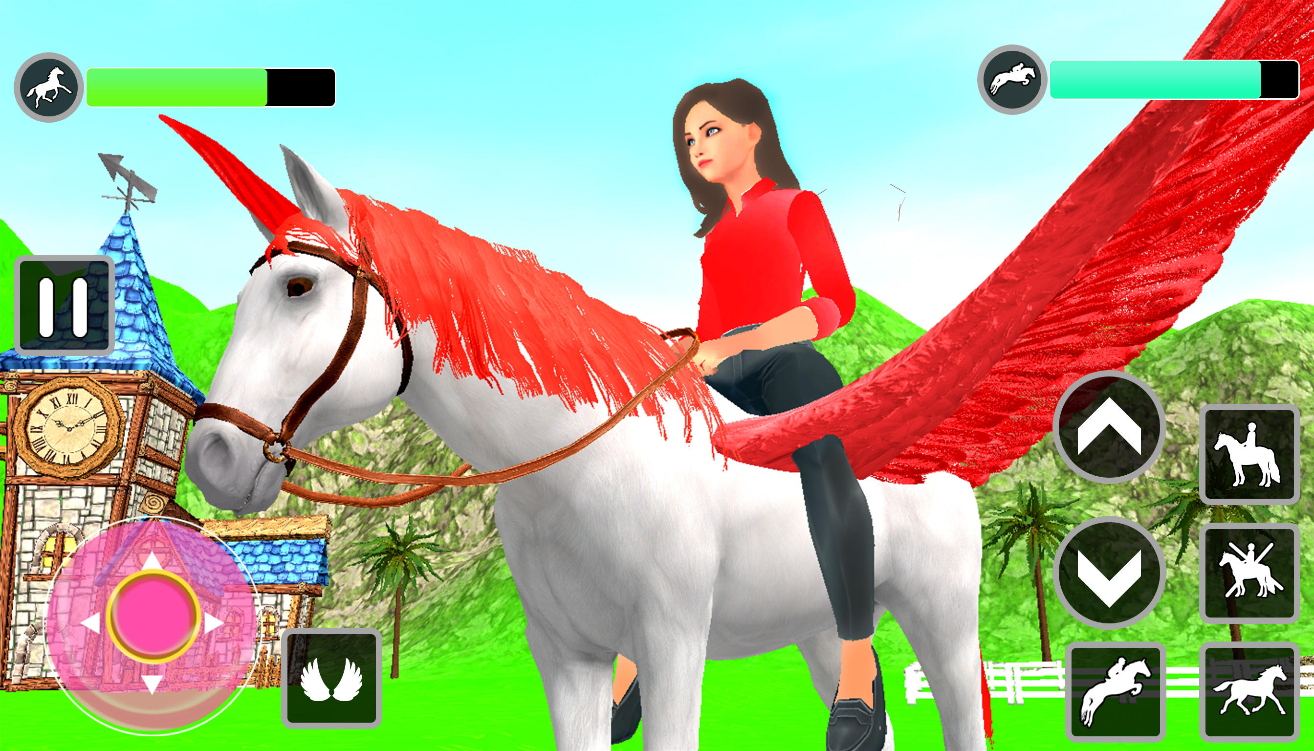 Horse Riding Flying Horse Game Game Screenshot