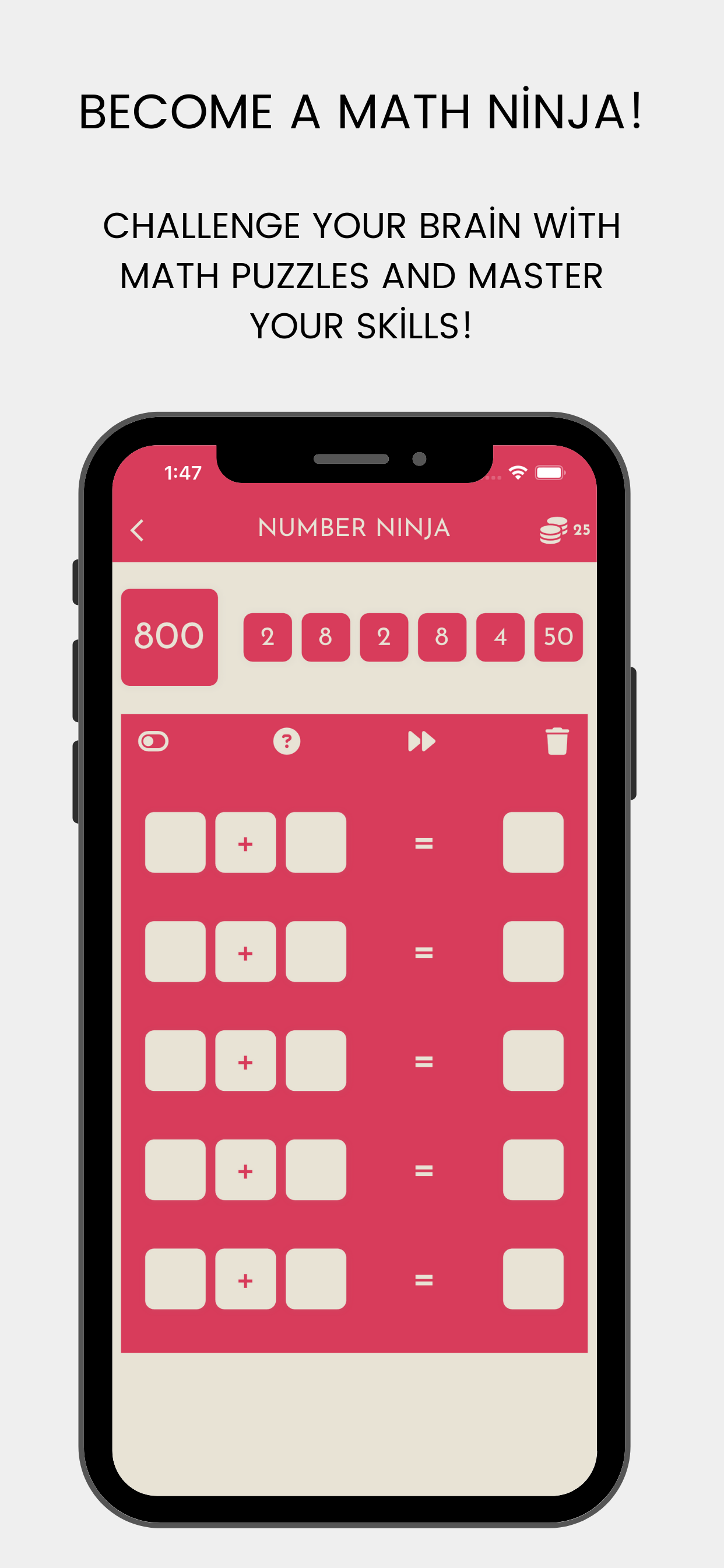 Number Ninja -Math Puzzle Game Game Screenshot