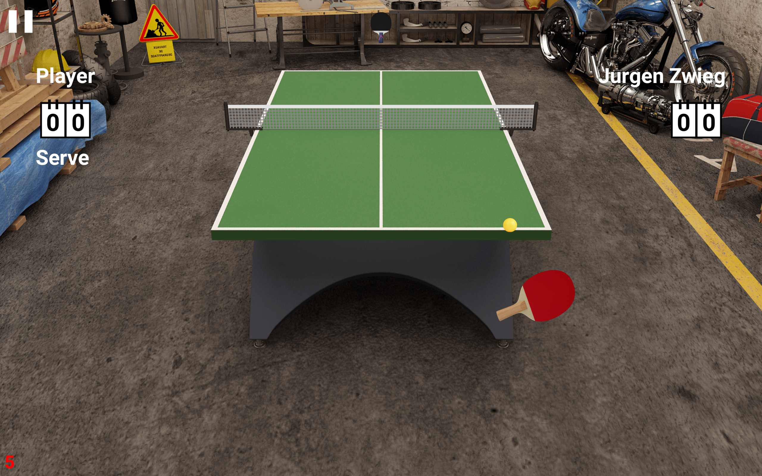 Cuplikan Layar Game Virtual Table Tennis
