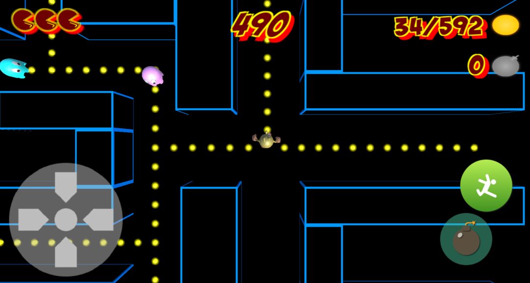 Pacman 3D 게임 스크린 샷