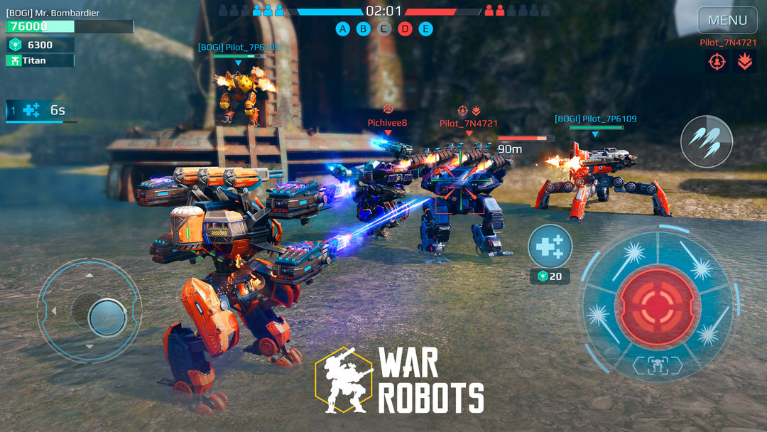 War Robots. 6대6 택티컬 멀티플레이어 전투 게임 스크린 샷