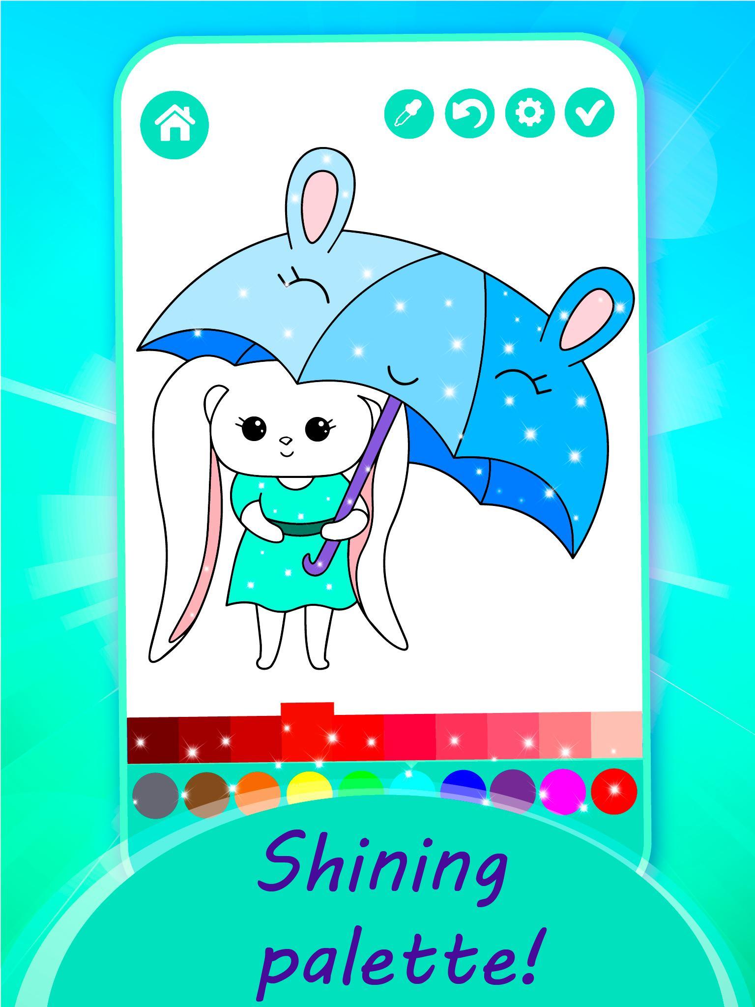 Flower Magic Color-kids coloring book with animals遊戲截圖