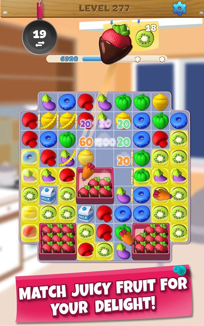 Wonder Chef: Match-3 Puzzle Game 게임 스크린 샷