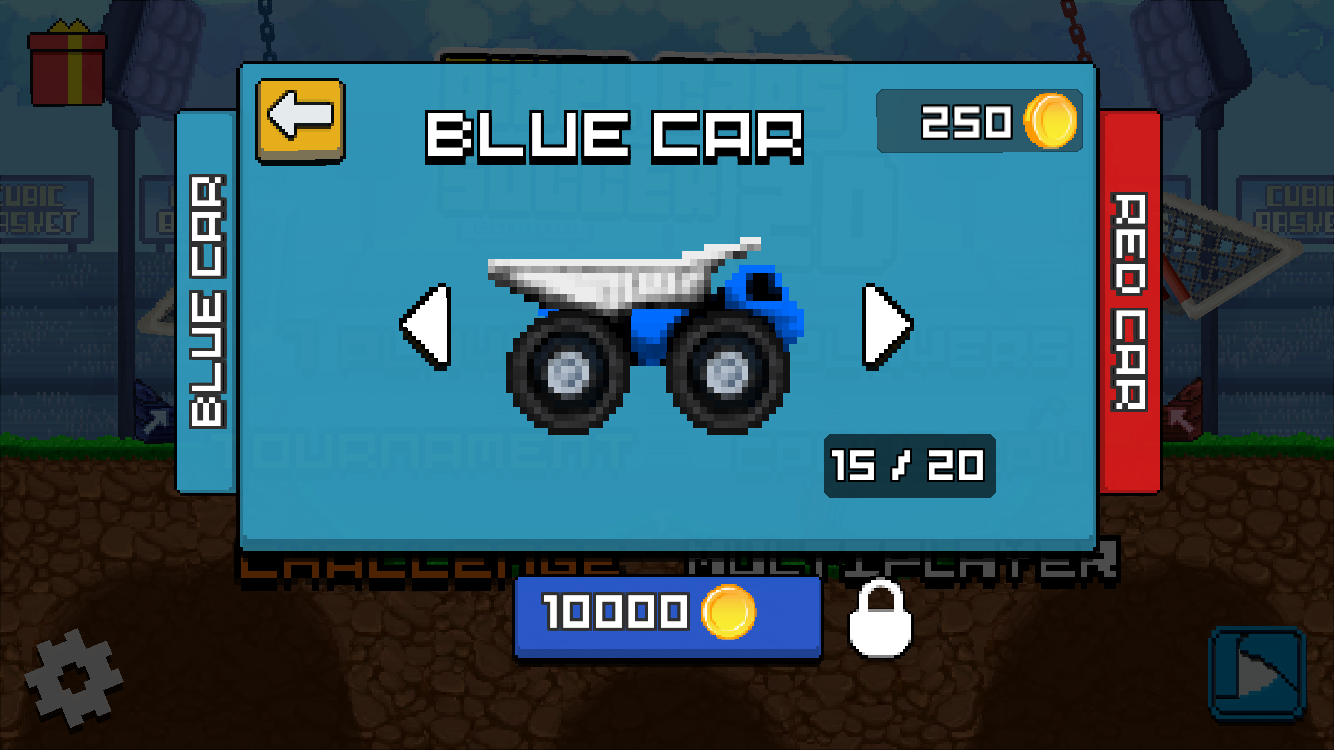 Pixel Cars. Soccer Game Screenshot