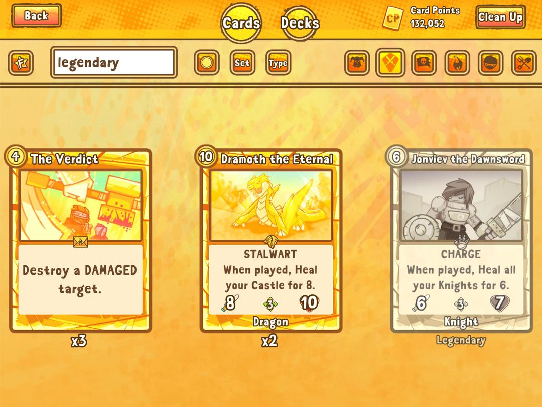 Screenshot of Cards and Castles