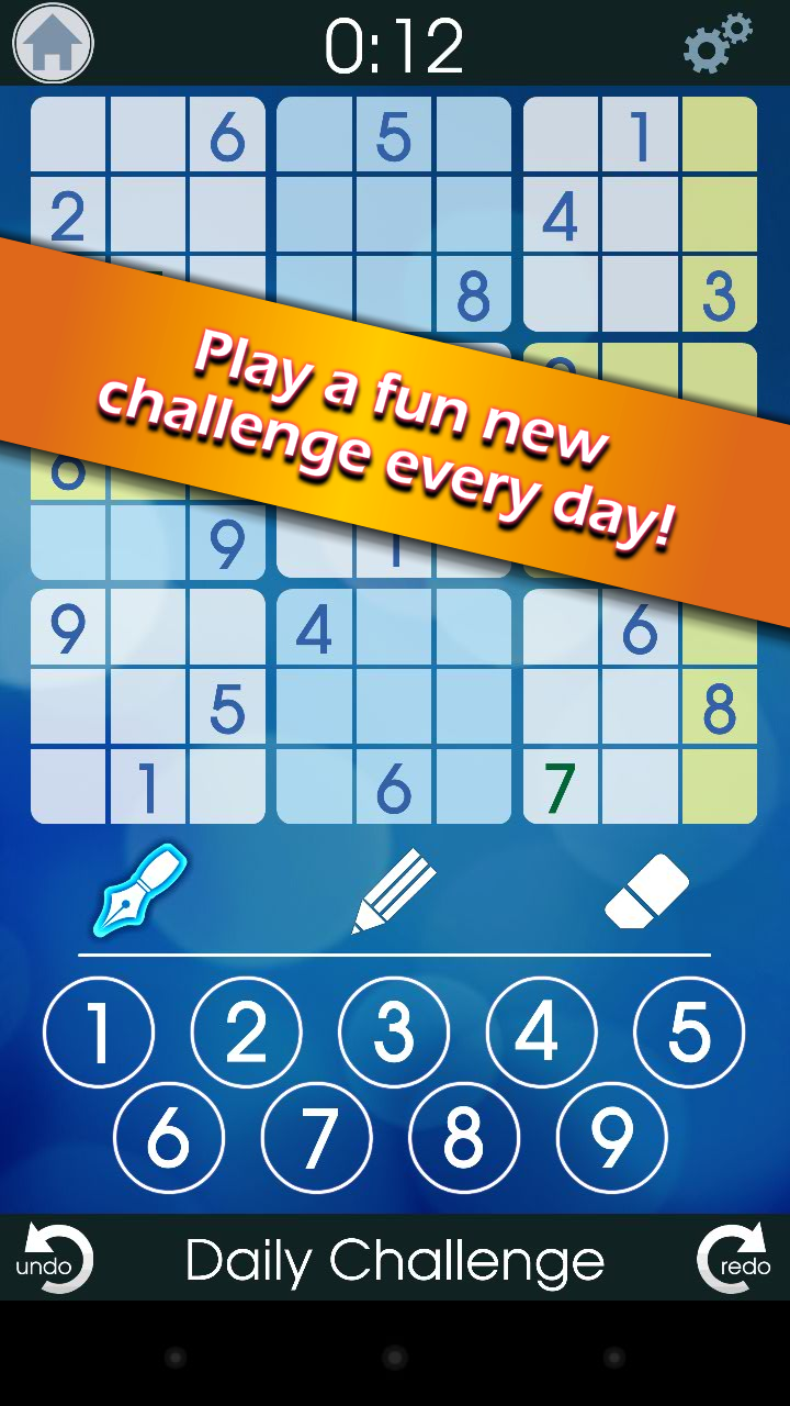 Screenshot 1 of Sudoku: ការប្រកួតប្រជែងប្រចាំថ្ងៃ 