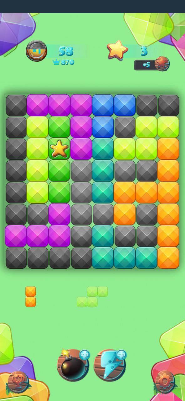 Captura de Tela do Jogo Brick Block Puzzle Game