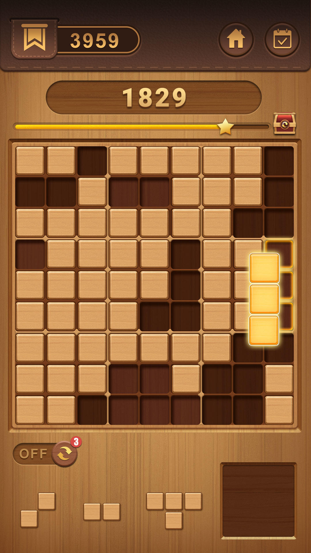 Screenshot 1 of ប្លុកល្បែងផ្គុំរូប Sudoku Woody 2.1.4