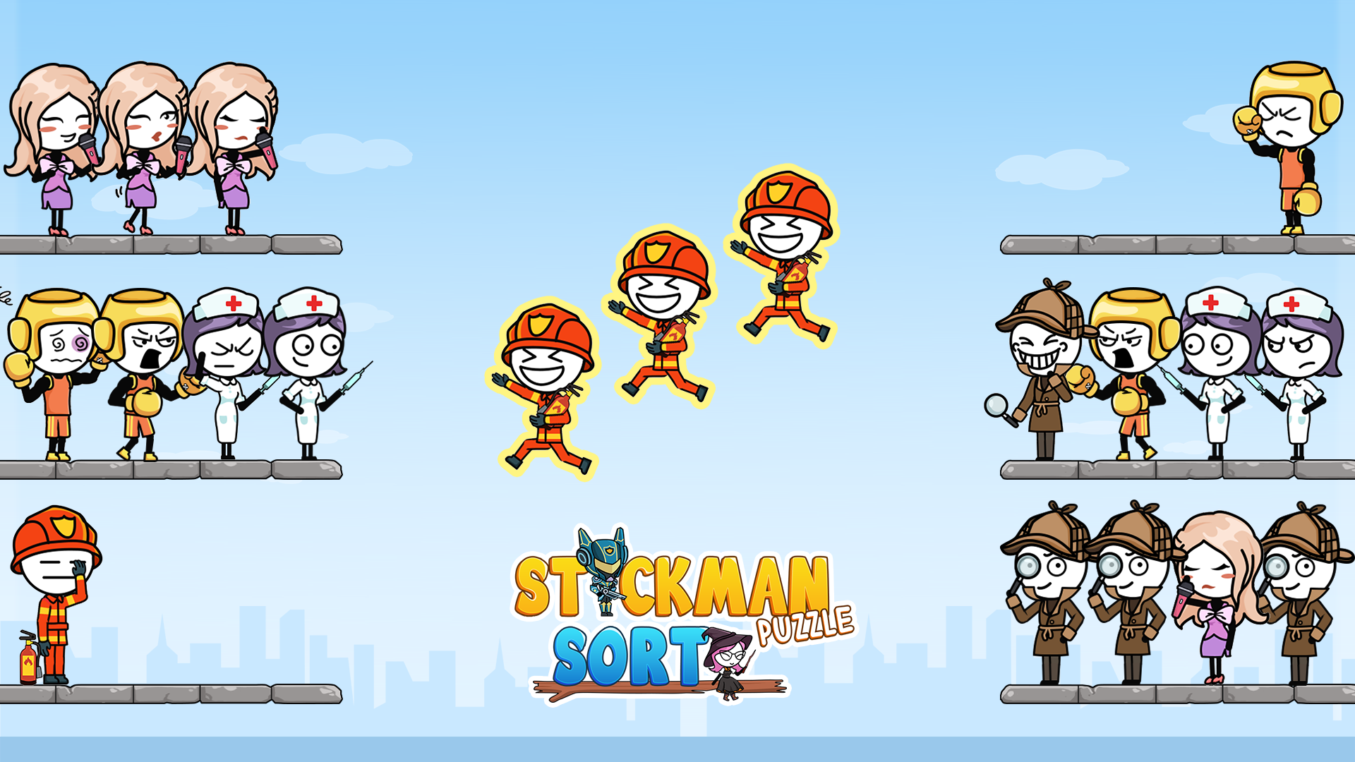 Stickman Sort Puzzle 게임 스크린샷