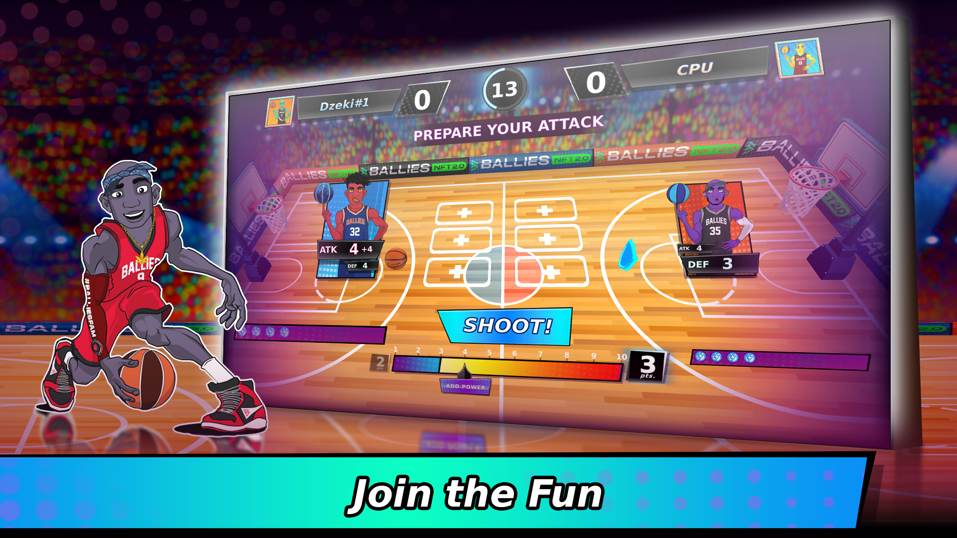 Ballies: Basketball Card Game Game Screenshot