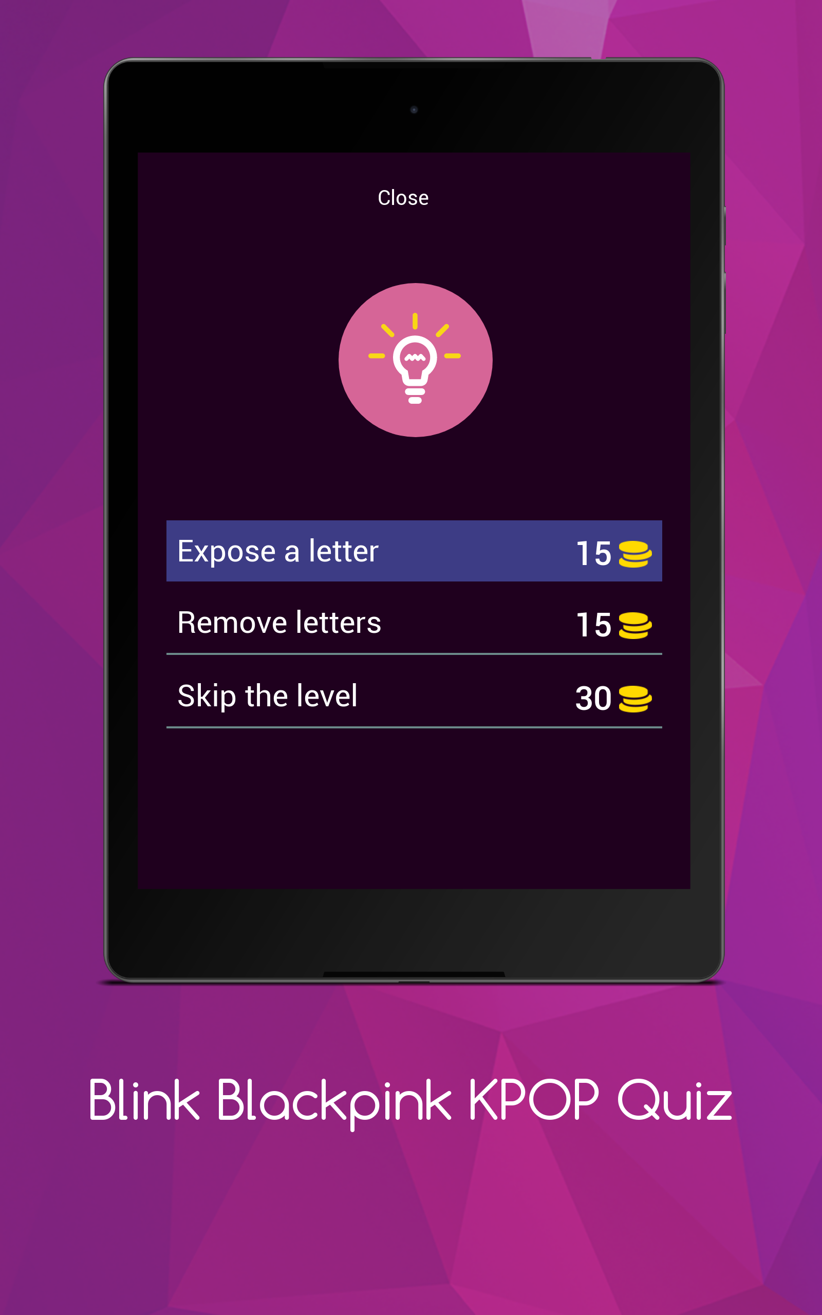 Screenshot of Blink Blackpink KPOP Quiz