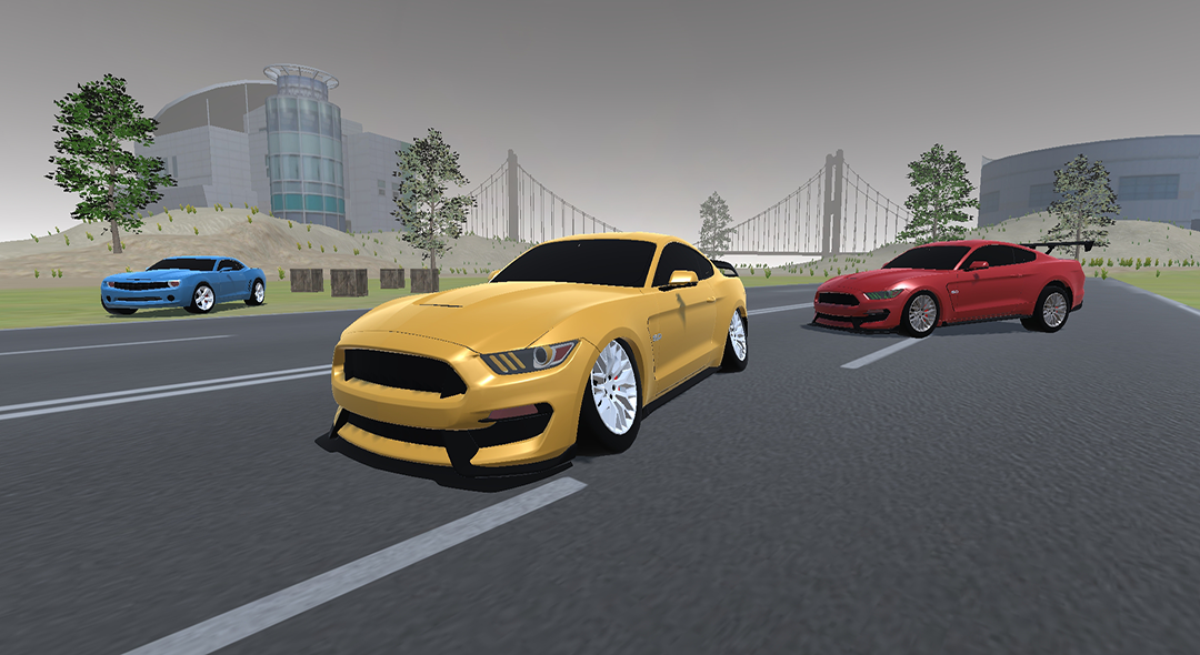 Jogo de corrida de carro Ford Mustang versão móvel andróide iOS
