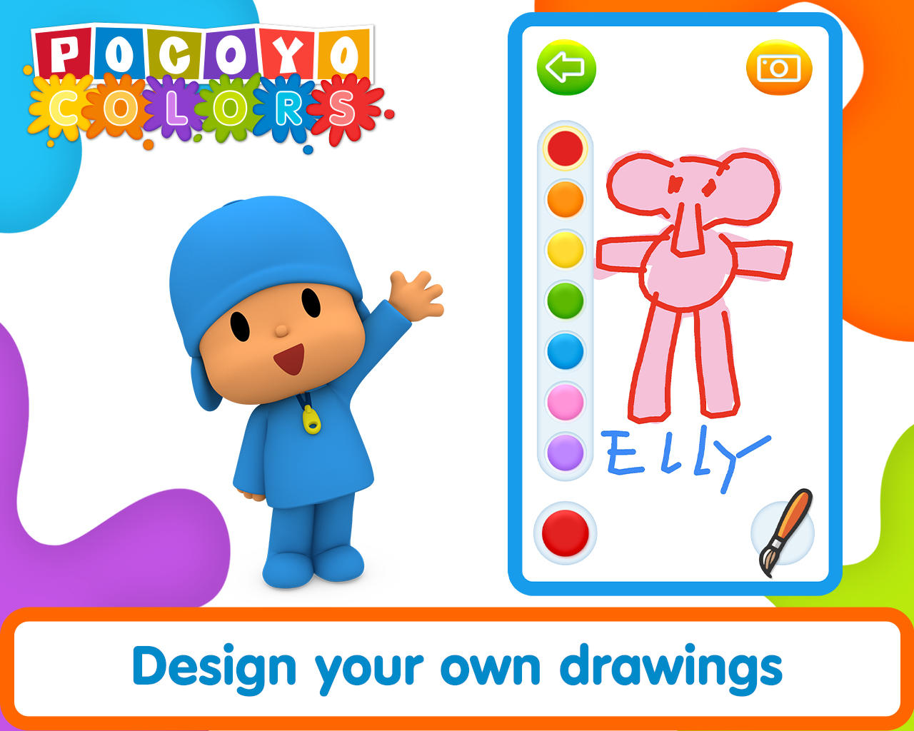 Pocoyo Colors:  Fun drawings! Game Screenshot