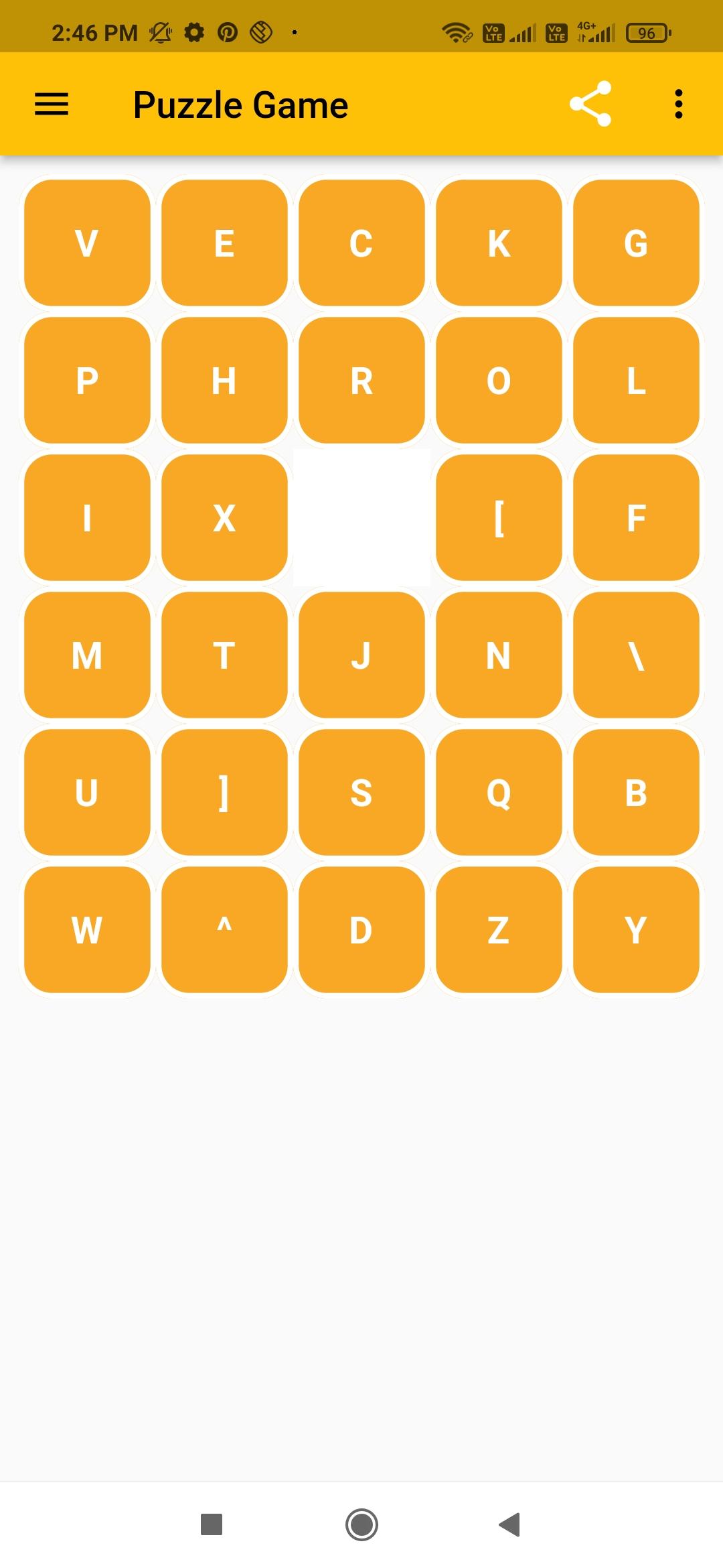 ABCD Puzzle Game Game Screenshot