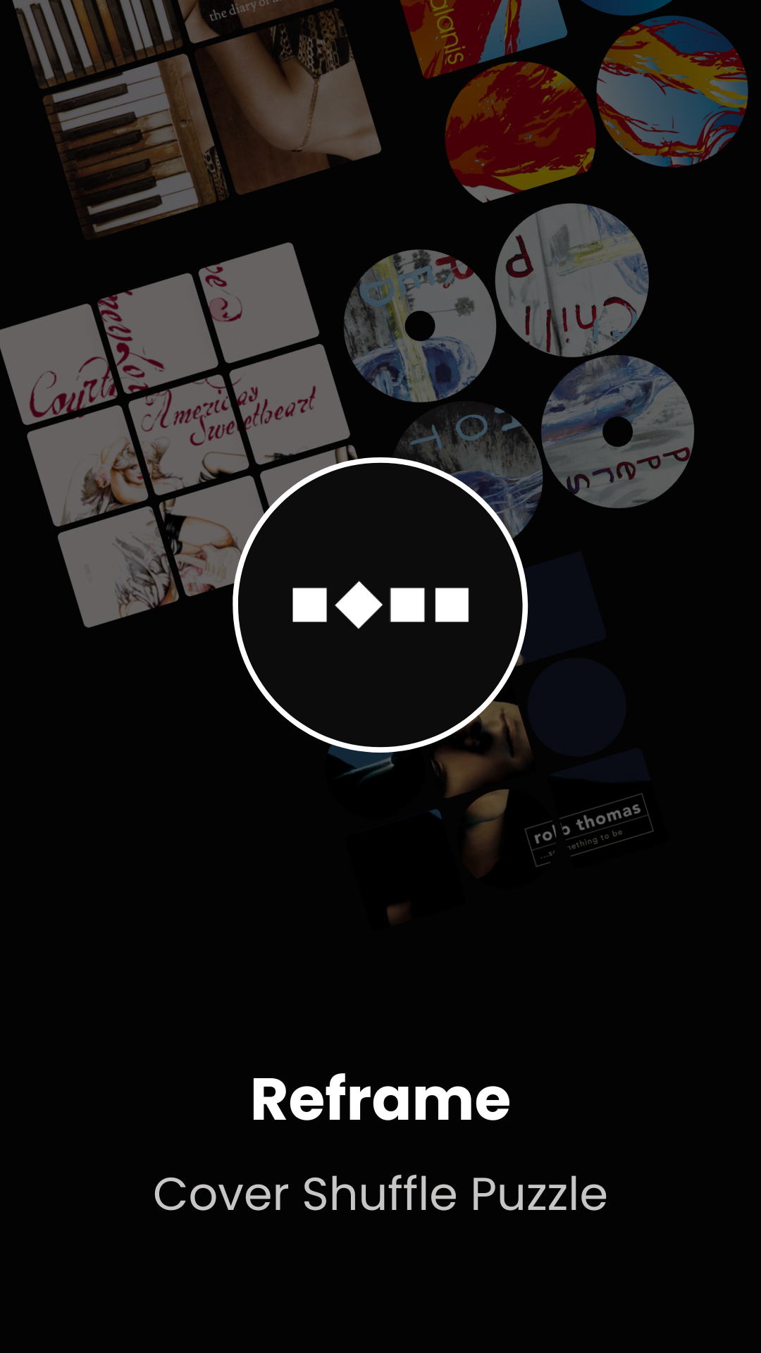 Screenshot of Reframe: Cover Shuffle Puzzle