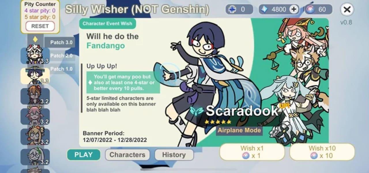 Silly Wisher for Genshin 2 Game Screenshot