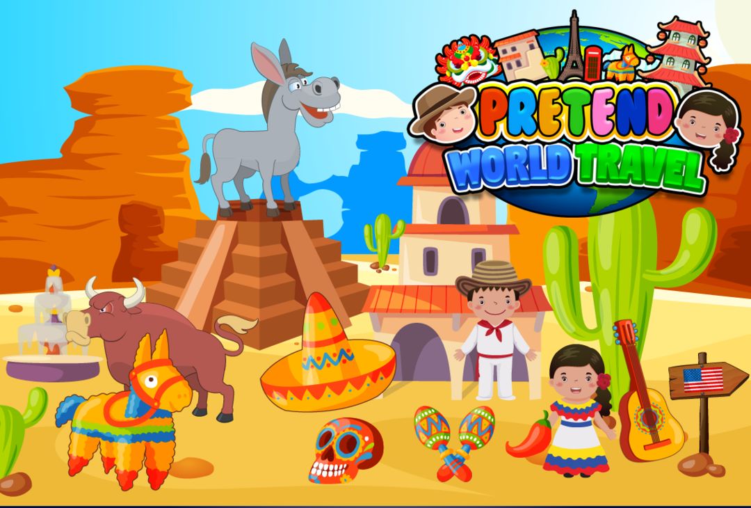 My Pretend World Travel - Kids Around the World screenshot game