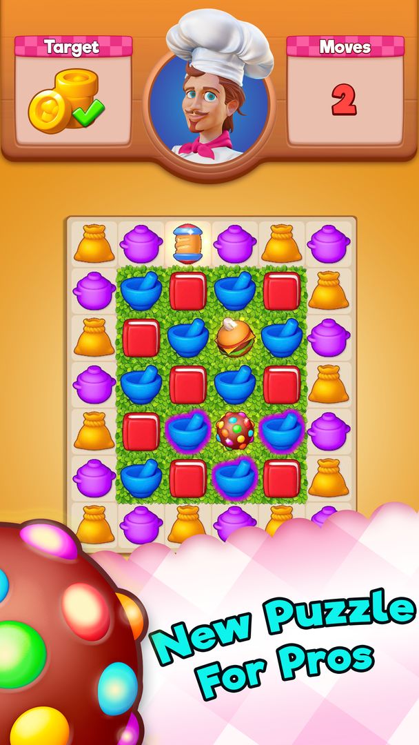 Screenshot of Kitchen Swipe - Swipe 3 Puzzle