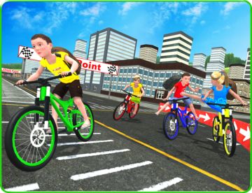 Kids School Time Bicycle Race Game Screenshot