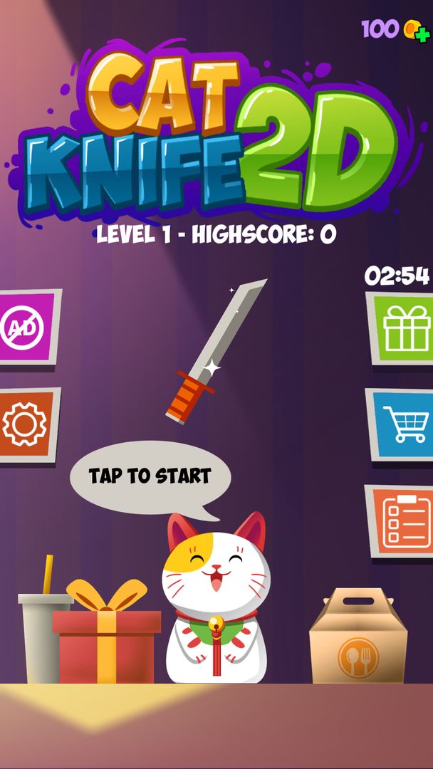 Cat knife 2D 게임 스크린 샷