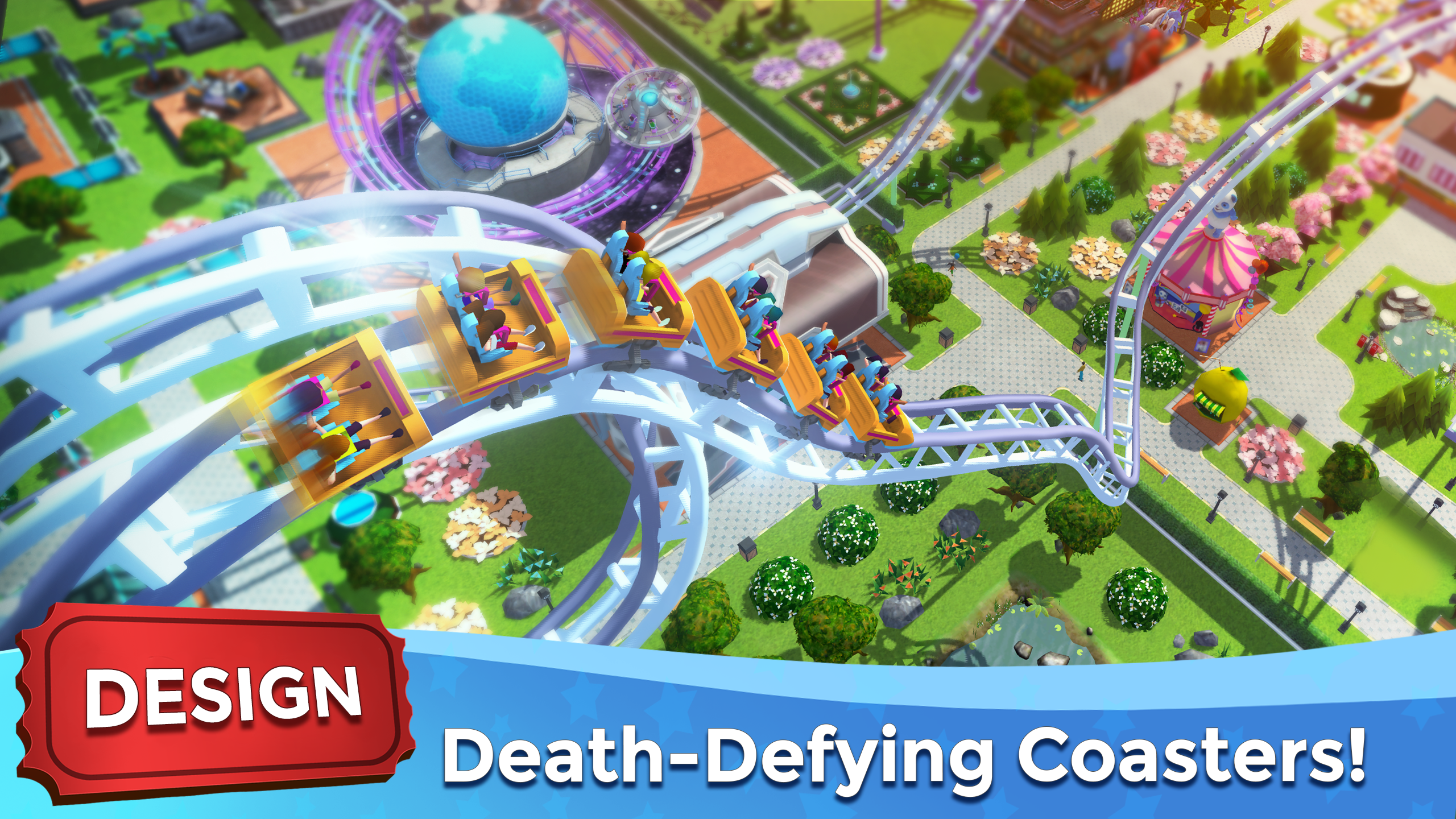 RollerCoaster Tycoon Touch Game Screenshot