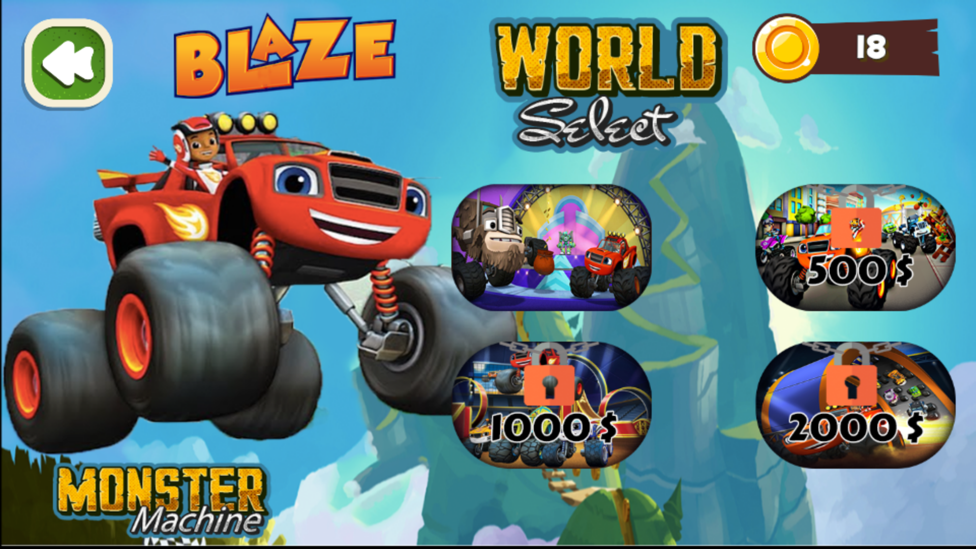 Blaze The Monster Hill Racing Machines Game Screenshot