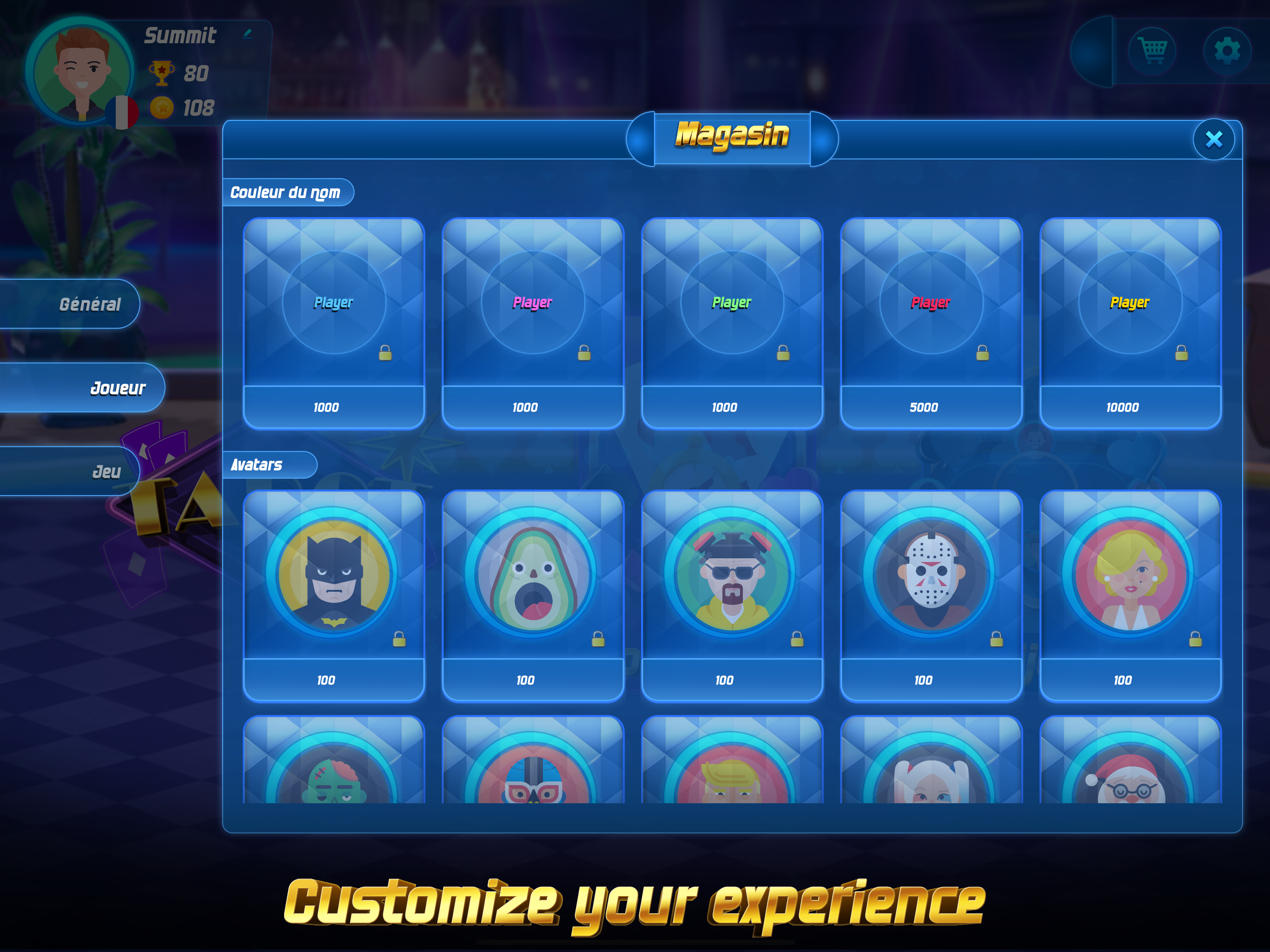 Screenshot of Tarot online card game