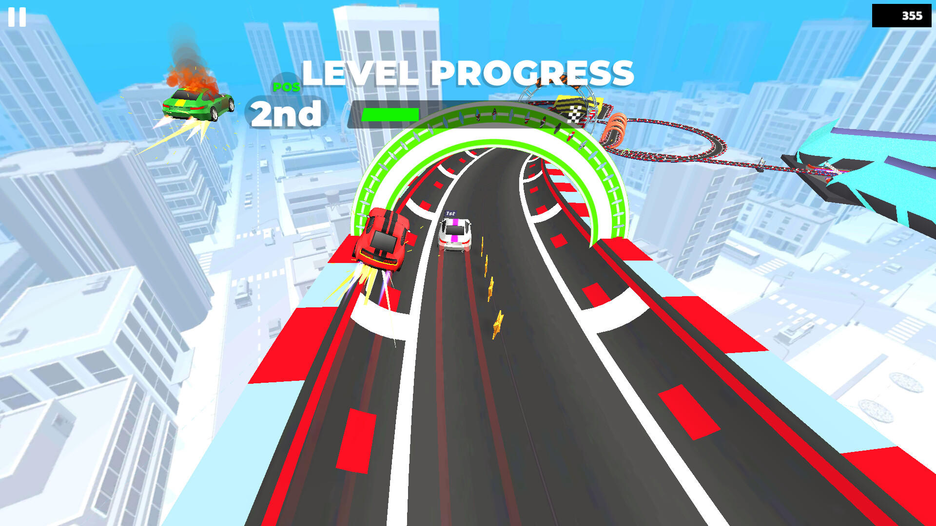 Screenshot of Skyline Sprint: Turbo Tracks