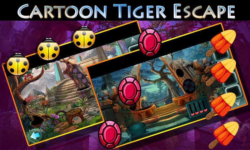 Best Game 446 Cartoon Tiger Escape From Real Cave screenshot game