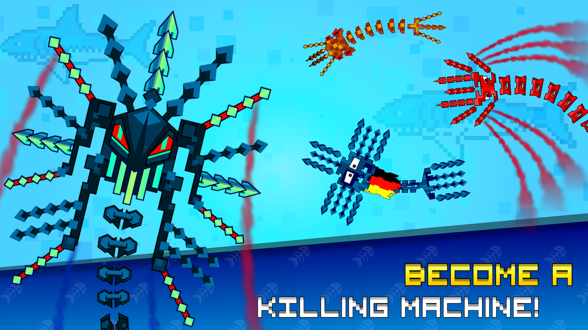 Pixel Sword Fish io Game Screenshot