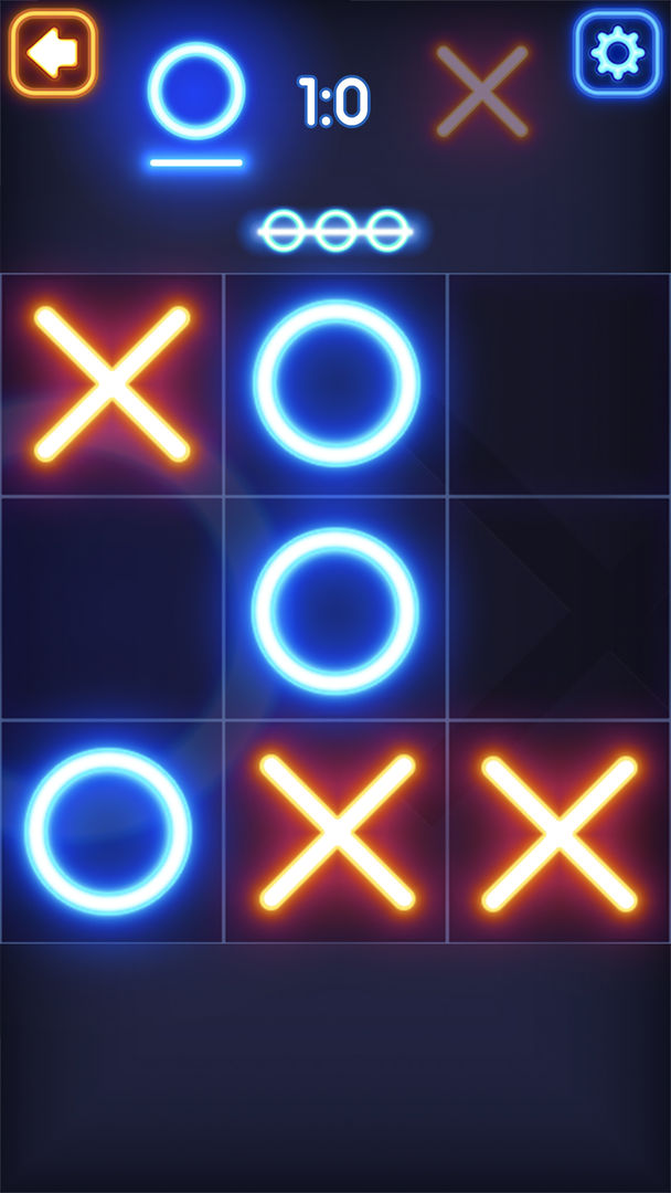 Screenshot of Tic Tac Toe Glow: 2 Players