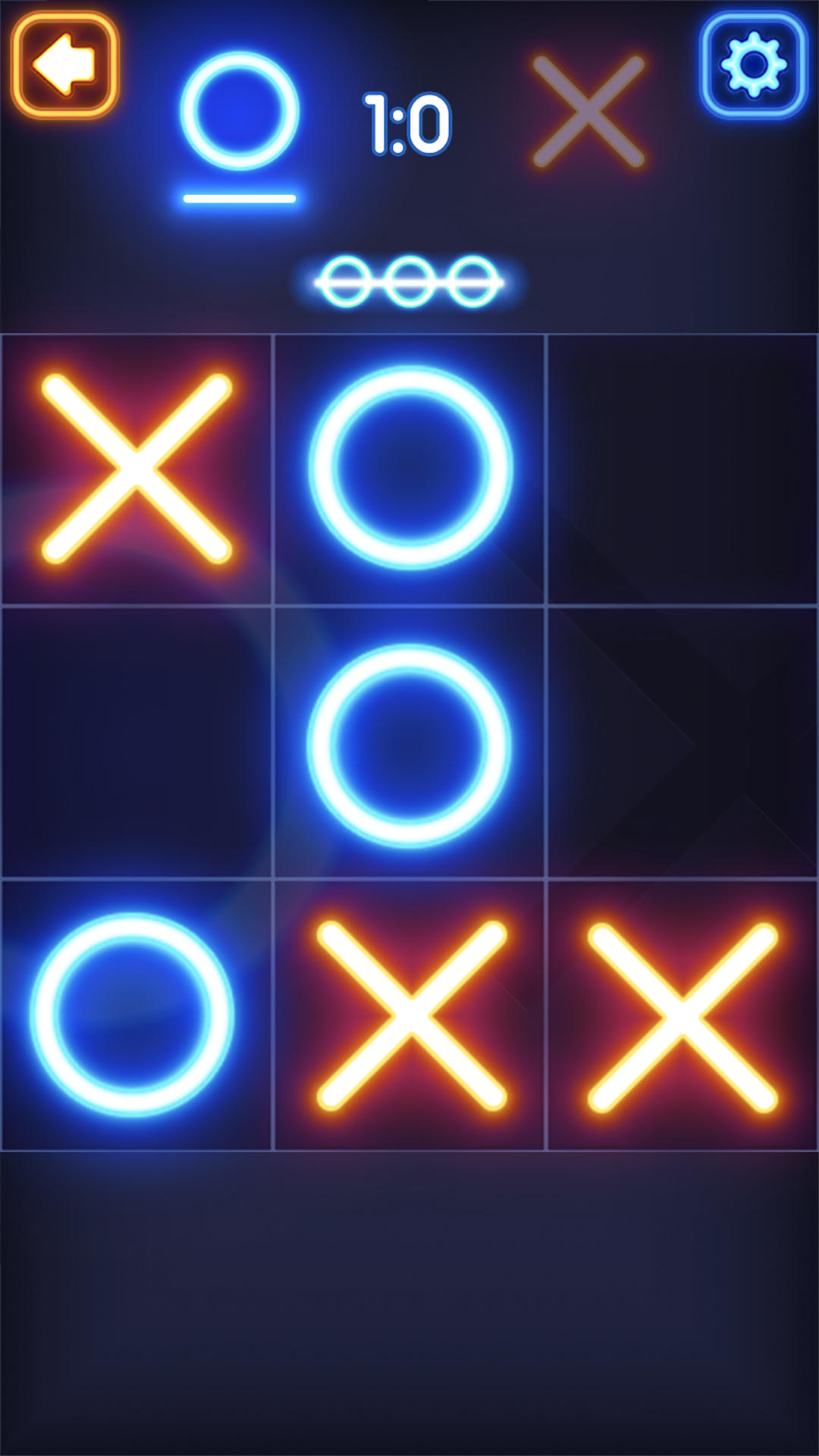 Cuplikan Layar Game Tic Tac Toe Glow