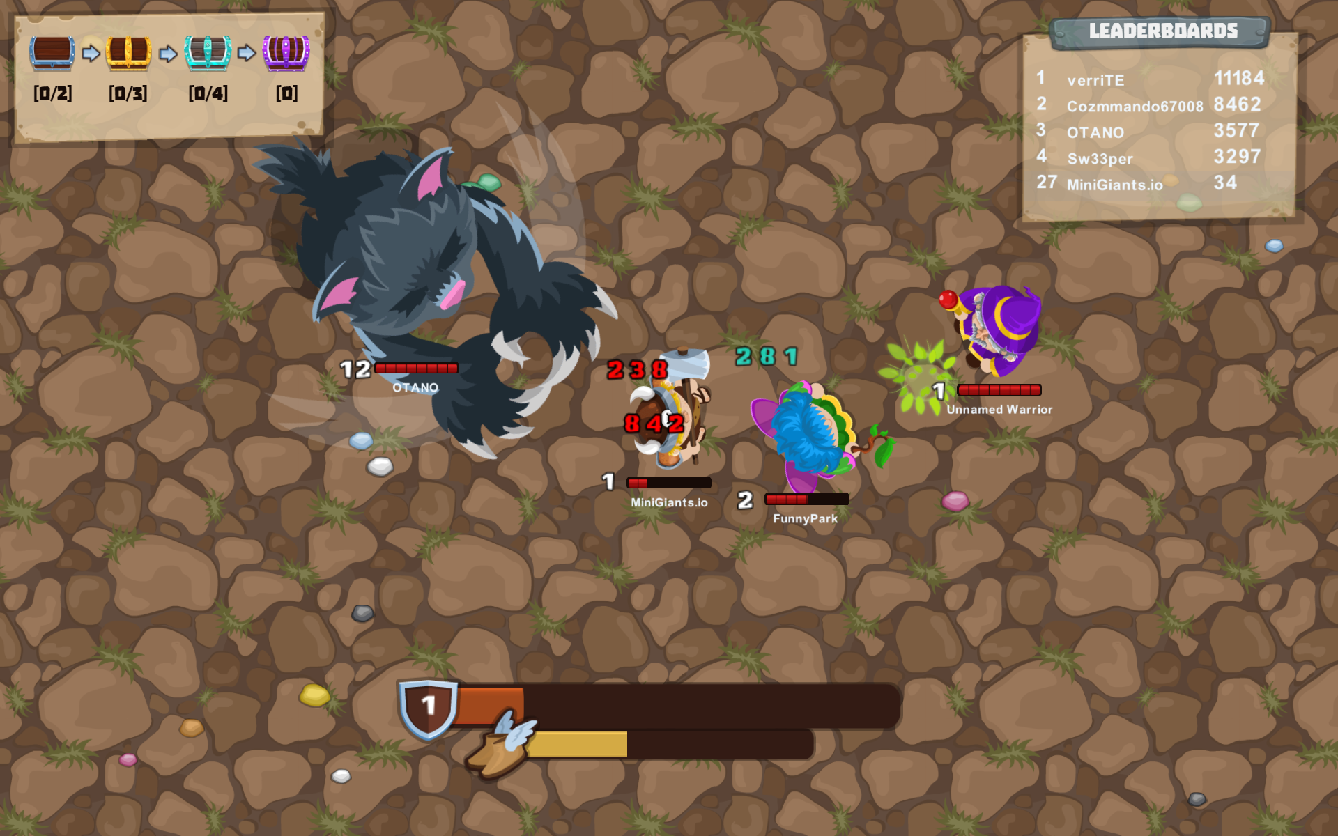 MiniGiants.io ゲームのスクリーンショット