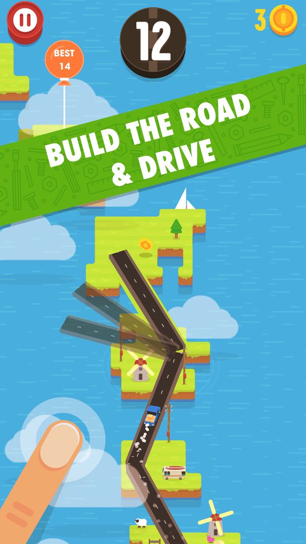 Hardway - Endless Road Builder screenshot game
