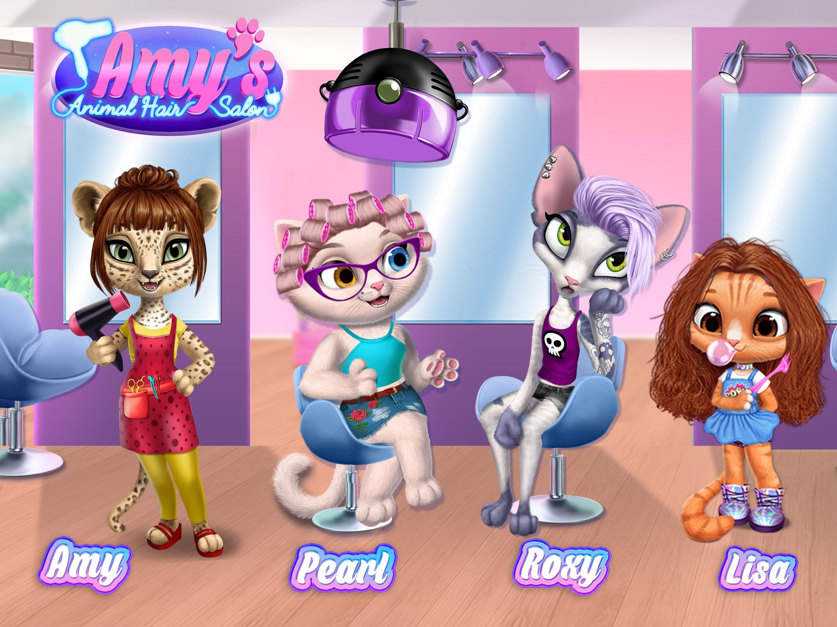 Captura de Tela do Jogo Amy's Animal Hair Salon
