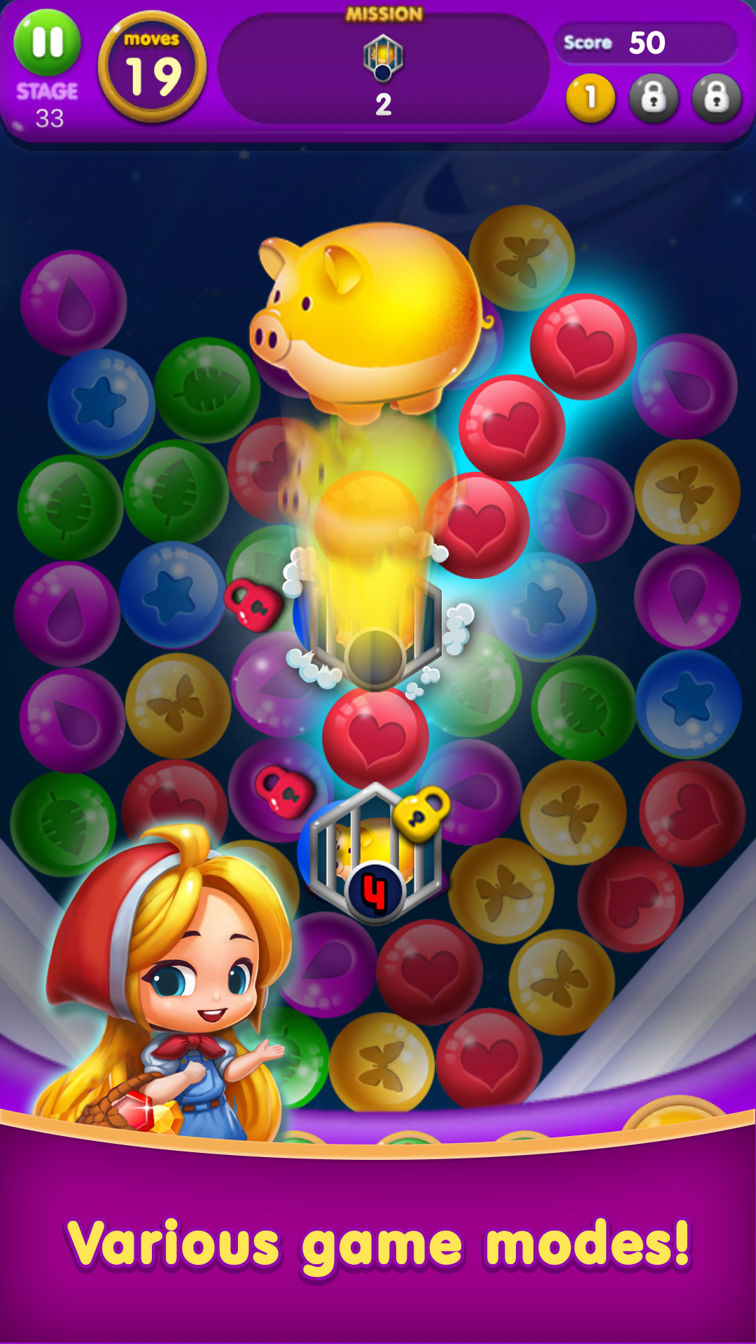 Jewel Stars-Link Puzzle Game Game Screenshot