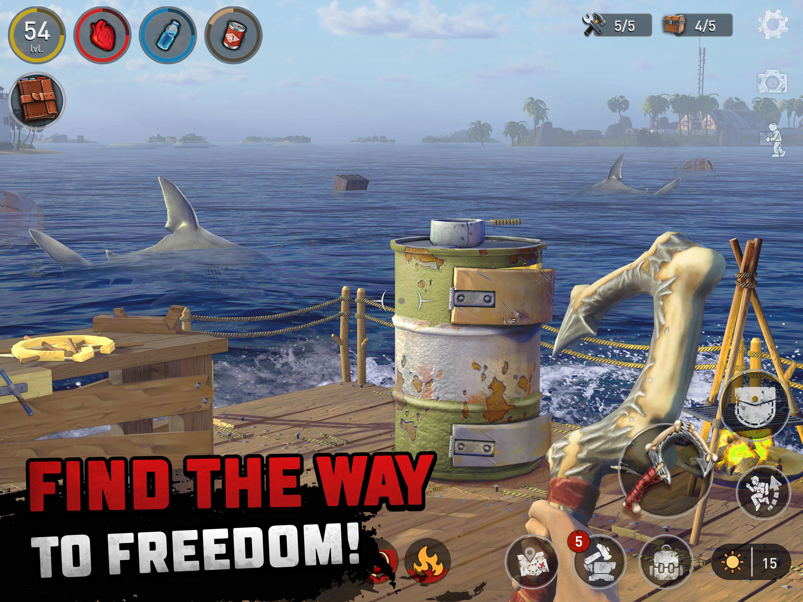 Raft® Survival - Ocean Nomad Game Screenshot
