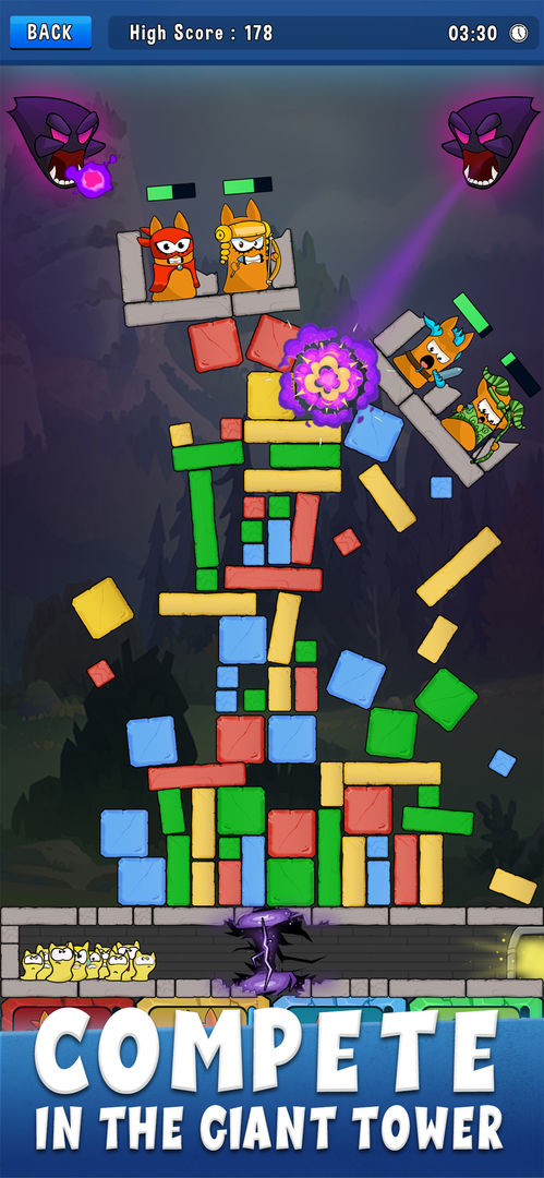 Rocky Towers - Puzzle Defense ภาพหน้าจอเกม