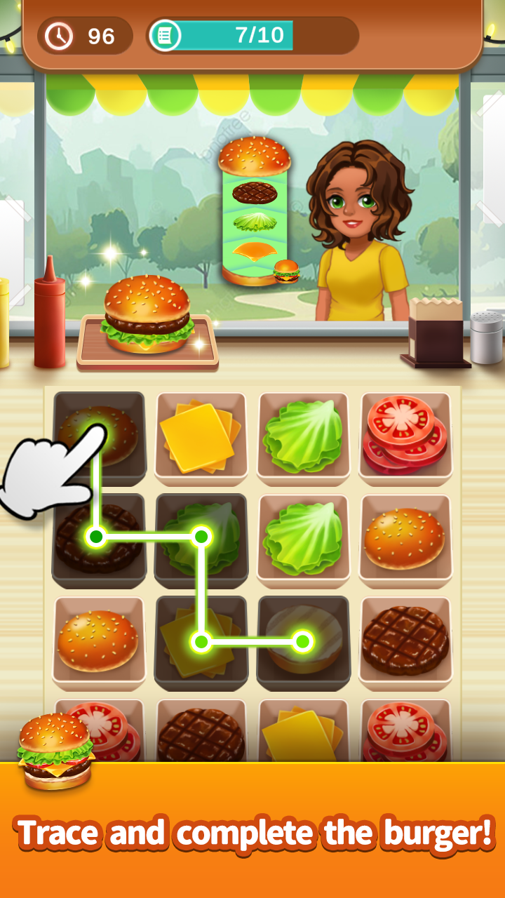 Burger Chef : Cooking Connect ภาพหน้าจอเกม