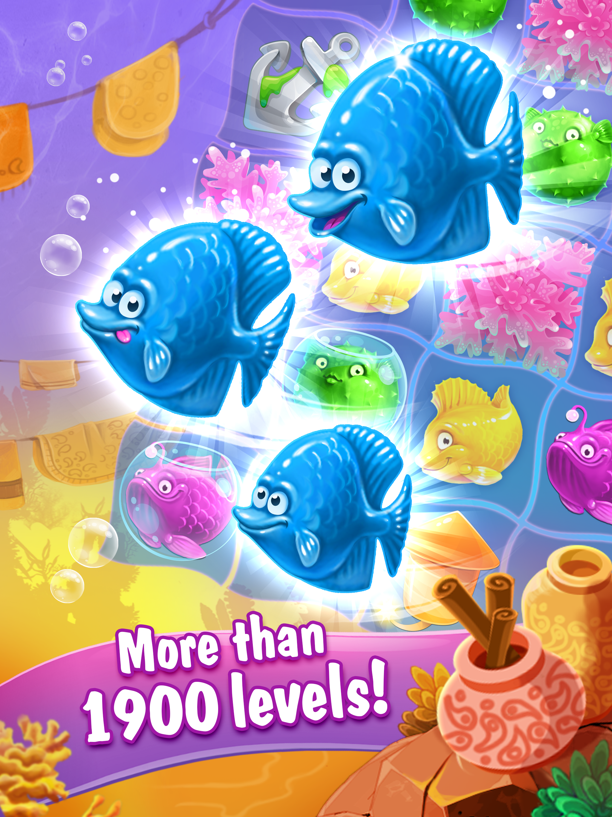 Viber Mermaid Puzzle Match 3 게임 스크린샷
