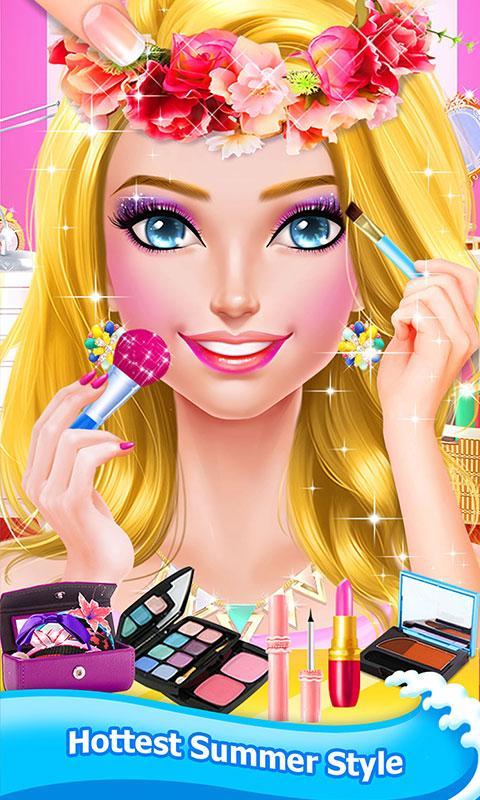 Summer Girls Surfing SPA Salon Game Screenshot