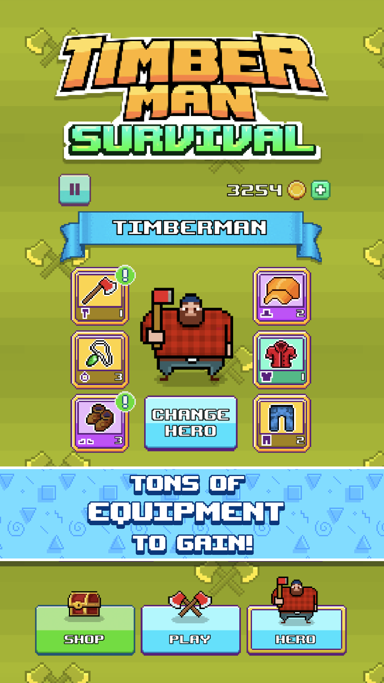 Timberman Survival Game Screenshot