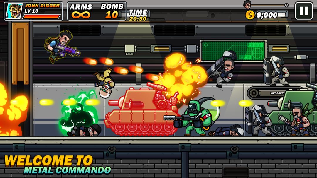 Metal Mercenary - 2D Platform Action Shooter screenshot game