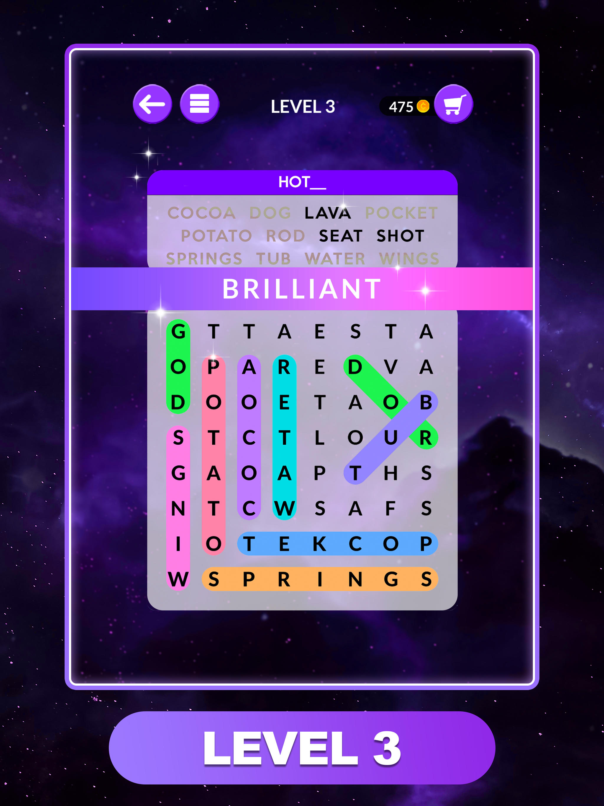 Wordscapes Search: Word Games Game Screenshot